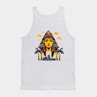 Ancient Egypt Pharaohs, Pyramids, Elegant Grandeur: Mythology & Modernity in Egypt Tank Top